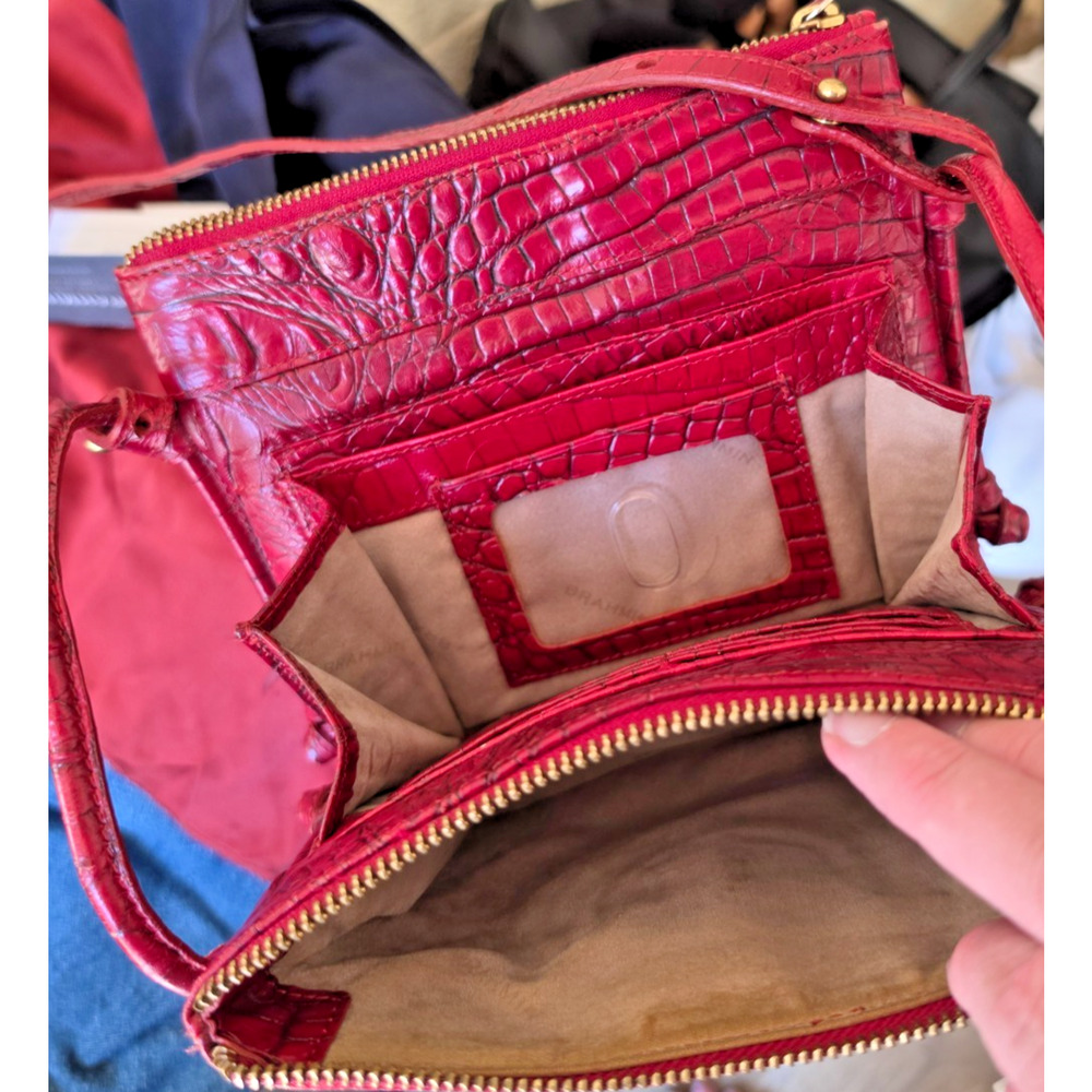 Brahmin Red Mojito Melbourne Croc Embossed Crossbody Original Papers & Price tag - Picture 4 of 4